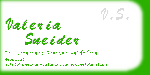 valeria sneider business card